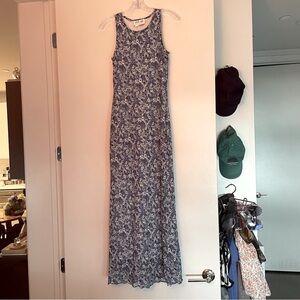 Blue Flower Maxi Dress